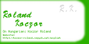 roland koczor business card